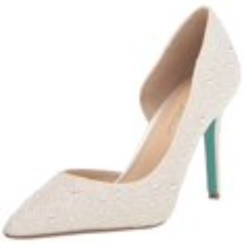P1474-Betsey Johnson White Hearts bag PLUS SZ 9 Jeweled Heels - Picture 5 of 6